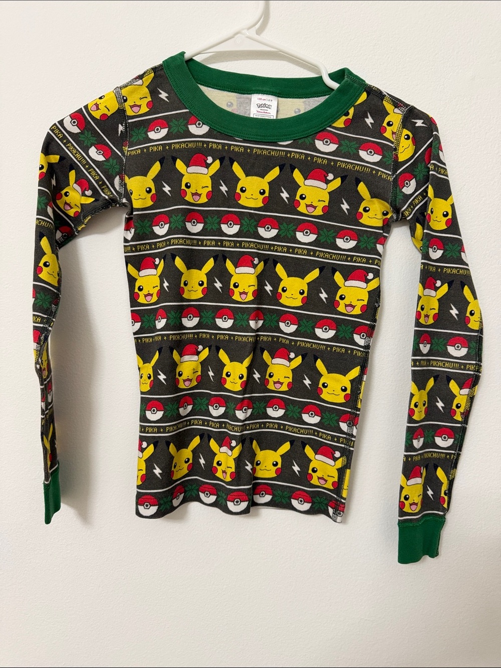 Hanna Andersson Black & Yellow Pikachu Long Sleeve Pajama Set